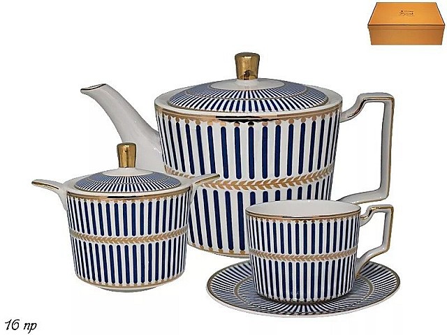 Чайный сервиз Lenardi Морской 16 предметов 250 мл