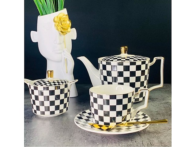Чайный сервиз Шашки Lenardi на 6 персон 16 предметов