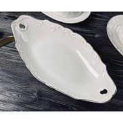 Набор из 2 глубоких овальных блюд 26 и 31см Аврора золото Lenardi