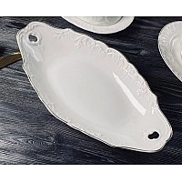 Набор из 2 глубоких овальных блюд 26 и 31см Аврора золото Lenardi