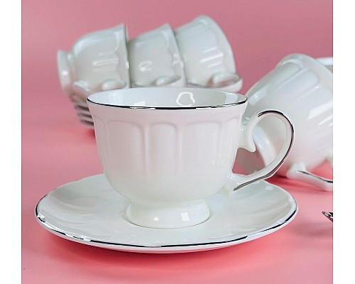 Чайный набор на 6 персон 12 предметов Neo Classic Lenardi 250 мл Neo Classic Lenardi