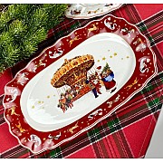 Набор из 2 прямоугольных блюд 30 см Новогодний Lenardi