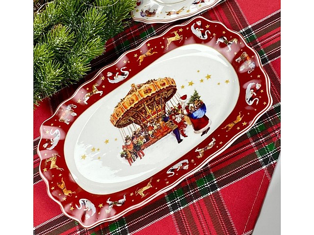 Набор из 2 прямоугольных блюд 30 см Новогодний Lenardi