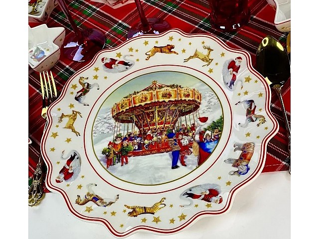 Круглое блюдо 30,5см Новогодний Lenardi