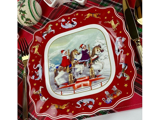 Набор из 6 тарелок 27 см Новогодний Lenardi