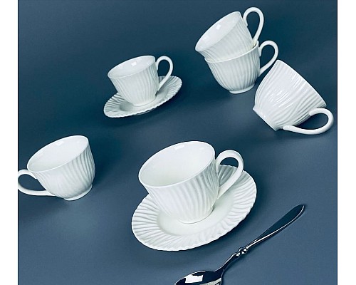 Кофейный набор на 6 персон 12 предметов 130 мл Саванна Lenardi