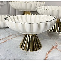 Фруктовница 25,5 см на ножке золото Эстель Lenardi Фруктовница 25,5 см на ножке золото Эстель Lenardi