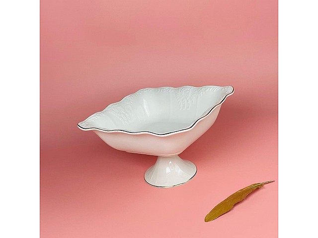 Квадратная фруктовница 30 см на ножке Агата Lenardi