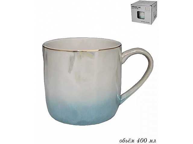 Кружка Lenardi Перламутр голубой 400 мл