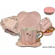 Чайный набор Lenardi Flowers розовый 12 предметов 250 мл