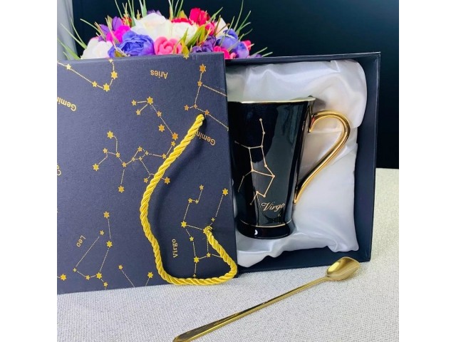 Кружка Зодиак Дева Lenardi 390 мл с ложкой