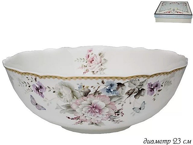 Салатник 23 см Lenardi Хризантемы