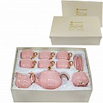 Чайный сервиз Медея Lenardi на 6 персон 15 предметов розовый