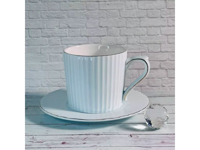 Чайный набор на 6 персон 12 предметов Шарм Lenardi голубой
