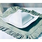 Квадратное блюдо 23 см с крышкой Bianco Lenardi