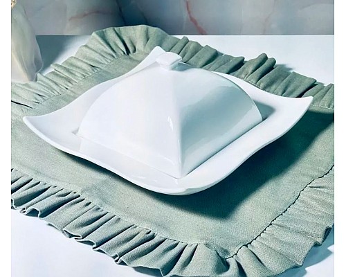 Квадратное блюдо 23 см с крышкой Bianco Lenardi