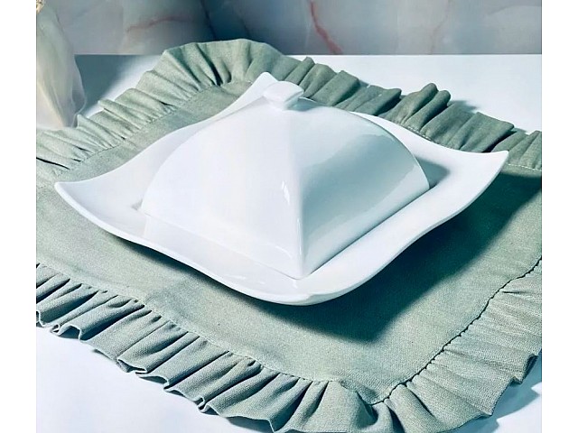 Квадратное блюдо 23 см с крышкой Bianco Lenardi