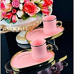 Кофейный набор Good Lenardi на 6 персон 12 предметов розовый