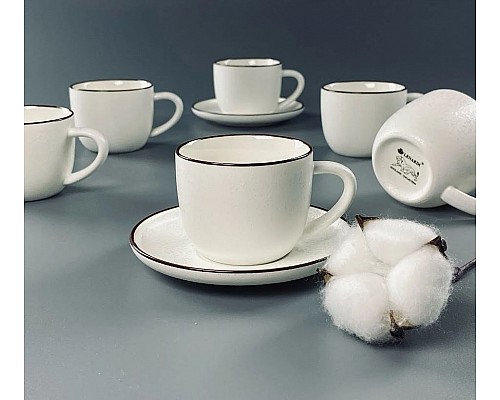 Кофейный набор на 6 персон 12 предметов 130 мл Simple Lenardi