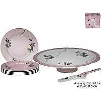 Набор для торта Lenardi Butterfly розовый 8 предметов