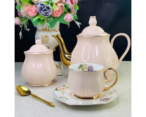 Чайный сервиз Нежность Lenardi нежно розовый 16 предметов