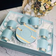 Чайный набор Эллада Lenardi на 6 персон 12 предметов голубой