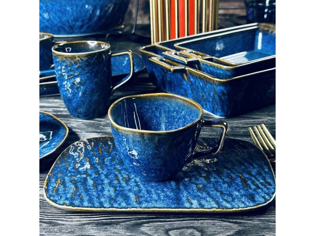 Чашка с блюдцем Aquamarine Lenardi 240 мл