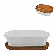 Квадратная форма-блюдо для запекания 22 см с крышкой/подставкой Stove Lenardi