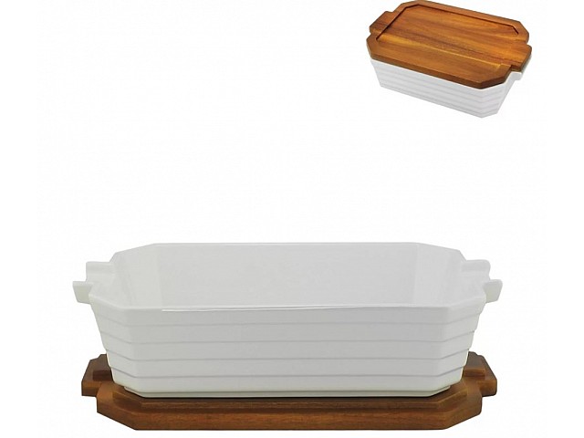 Квадратная форма-блюдо для запекания 22 см с крышкой/подставкой Stove Lenardi