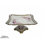Квадратная фруктовница Мраморная Lenardi 24 см