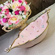 Блюдо овальное Lenardi Бабочки розовые 41 см