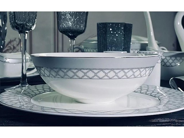 Салатник 18 см Версаль серебро Lenardi