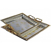 Набор из 2 прямоугольных подносов 42,5 и 52 см Steel Lenardi