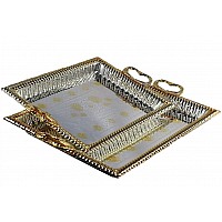 Набор из 2 прямоугольных подносов 42,5 и 52 см Steel Lenardi