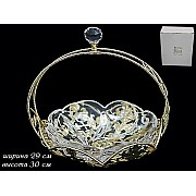 Конфетница 29см Позолоченный металл