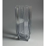 Декоративная ваза для цветов 30см Vase Lenardi серая