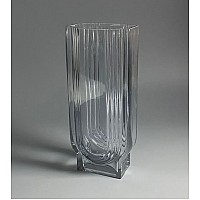 Декоративная ваза для цветов 30см Vase Lenardi серая