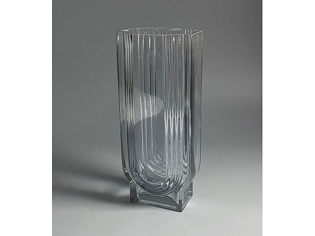 Декоративная ваза для цветов 30см Vase Lenardi серая
