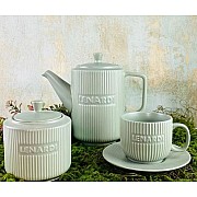 Чайный сервиз Stripe Lenardi на 6 персон 14 предметов серый