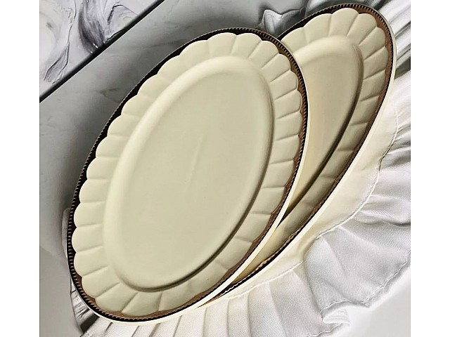 Набор из 2 овальных блюд 35,5см Империал золото Lenardi