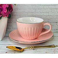 Чайный набор Spada Lenardi розовый на 6 персон 12 предметов