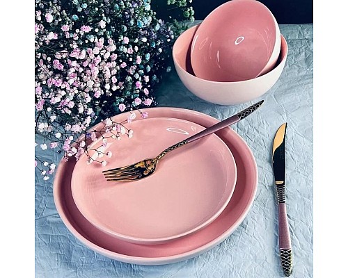 Обеденный сервиз на 6 персон 24 предмета Lesto Lenardi розовый Обеденный сервиз на 6 персон 24 предмета Lesto Lenardi розовый