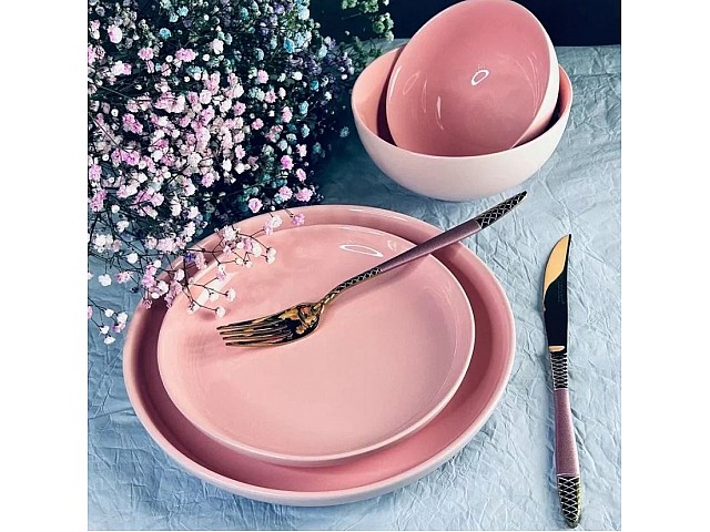 Обеденный сервиз на 6 персон 24 предмета Lesto Lenardi розовый