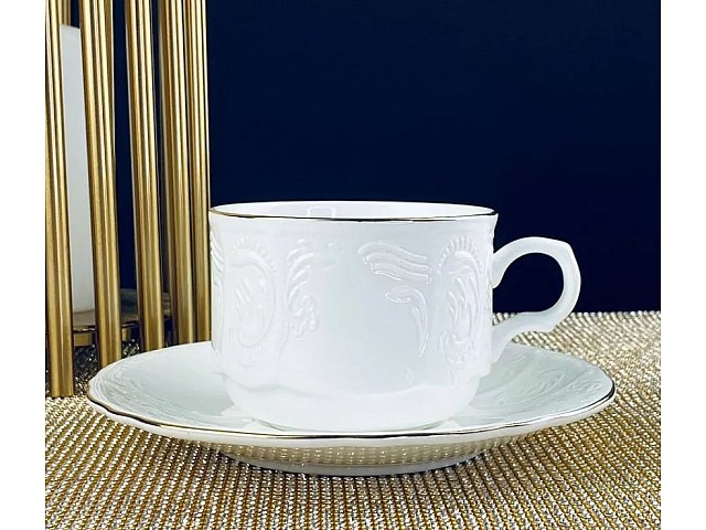 Чайный набор Maria Gold Lenardi на 6 персон 12 предметов