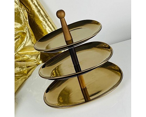 Этажерка 3 яруса 32, 28 и 24 см Винтаж Lenardi