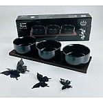 Набор из 3 салатников 10 см 230 мл на подставке Blackwood Lenardi