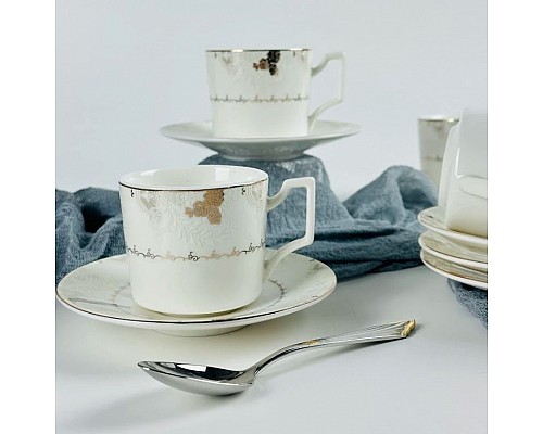 Кофейный набор на 6 персон 12 предметов 130 мл Golden Rose Lenardi