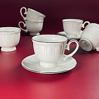 Кофейный набор на 6 персон 12 предметов 140 мл Neo Classic Lenardi платина