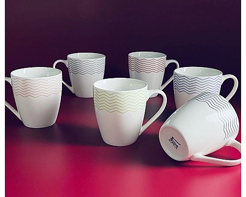 Набор из 6 кружек 380 мл Wave Lenardi Набор из 6 кружек 380 мл Wave Lenardi