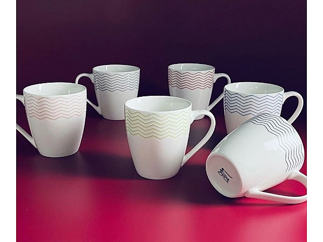 Набор из 6 кружек 380 мл Wave Lenardi